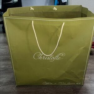 Christofle Olive Green Shopping Bag